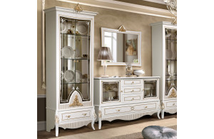Комод в гостиную Стелла (белый золото)