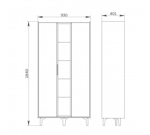 Гостиная Модена Белая/Дуб Элисон