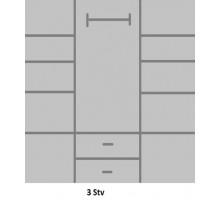 Трехстворчатый шкаф для одежды Авиньон MUR-111-03 с зеркалом